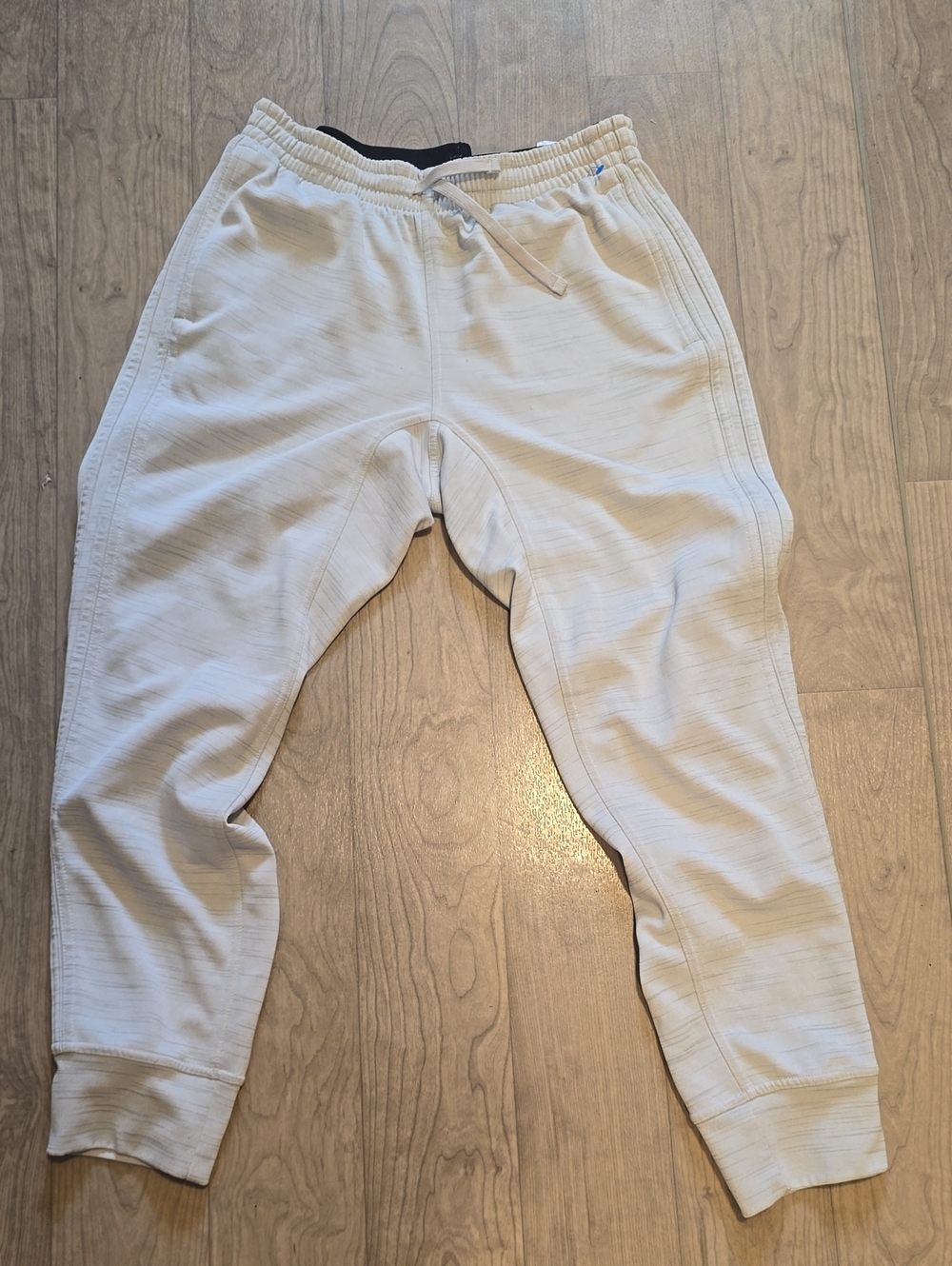 adidas Cream Men's Jogger Sweatpants with Drawstring Waist